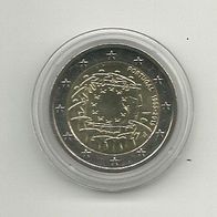 Portugal 2 Euro Gedenkmünze 2015 30 Jahre Flagge unzirkuliert