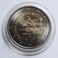 Portugal 2 Euro Gedenkmünze 2022 Erstüberquerung mit dem Flugzeug unzirkuliert