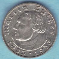 2 Reichsmark 1933 D "Martin Luther" Original SILBER Münze - 0007