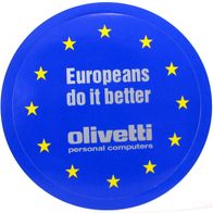 Aufkleber / Sticker - Olivetti - Retro PCs - Europeans do it better - unbenutzt