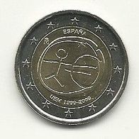 Spanien 2 Euro Gedenkmünze 2009 10 Jahre WWU unzirkuliert
