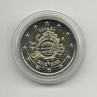 Spanien 2 Euro Gedenkmünze 2012 10 Jahre Euro Bargeld unzirkuliert
