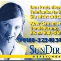 Telefonkarte R 11 von 1998 , Sun direkt Versicherung , leer