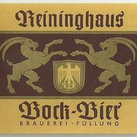 ALT ! Bieretikett "Bock-Bier" Brauerei Reininghaus Graz Steiermark Österreich