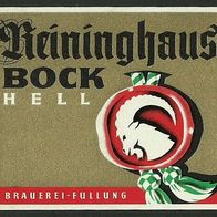 ALT ! Bieretikett "BOCK HELL" Brauerei Reininghaus Graz Steiermark Österreich