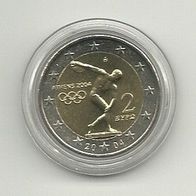 Griechenland 2 Euro Gedenkmünze 2004 Olympische Sommerspiele unzirkuliert
