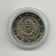Griechenland 2 Euro Gedenkmünze 2012 10 Jahre Euro Bargeld unzirkuliert