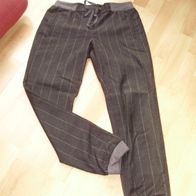 Esprit Hose grau elast. Bund Streifen längs Gr 34 = S