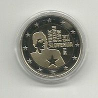 Slowenien 2 Euro Gedenkmünze 2011 Franc Rozman-Stane unzirkuliert