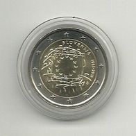 Slowenien 2 Euro Gedenkmünze 2015 30 Jahre Flagge unzirkuliert