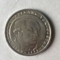 5 DM Deutsche Mark Gedenkmünze Johann Wolfgang von Goethe 1982 bankfrisch
