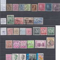 Briefmarken Belgien ab 1936 - 30 Werte