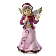 Goebel Engel mit Stern "Geheimnisvolle Winterzeit" 13,5 cm Bordeaux 2010 Kristall NEU