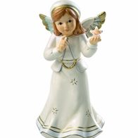 Goebel Engel mit Stern "Geheimnisvolle Winterzeit" 13,5 cm Weißgold 2010 Kristall NEU