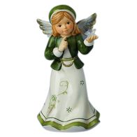 Goebel Engel mit Stern "Geheimnisvolle Winterzeit" Rot-Grün Winterzauber Limited 2010