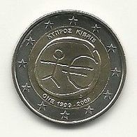 Zypern 2 Euro Gedenkmünze 2009 10 Jahre WWU unzirkuliert