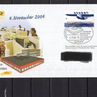 BRD / Bund 2004 Sonderbeleg der DP Umzug Philatelie mit MiNr. 2295 + 2428 gelaufen