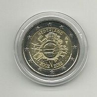 Niederlande 2 Euro Gedenkmünze 2009 10 Jahre WWU unzirkuliert