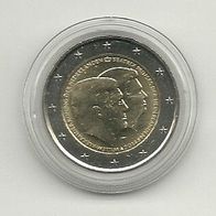 Niederlande 2 Euro Gedenkmünze 2014 Doppelporträt rechts unzirkuliert