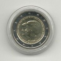 Niederlande 2 Euro Gedenkmünze 2013 Doppelporträt Links unzirkuliert