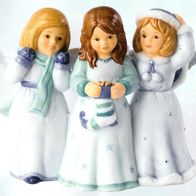 Goebel Engel-Trio Engelgruppe Engelsgruppe Engeltrio 13 cm Eisblau Eisengel 2008 NEU