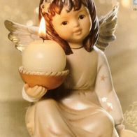 Goebel Zweiter 2. Advent Engel mit Kugelkerze Kerze Champagner 2008 Zertifikat NEU