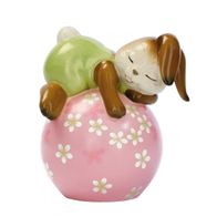 Goebel Ostern "Kleines Nickerchen" Hase schläft auf Ball Frühlingserwachen 2012 NEU