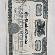 Alte Aktie: "The Bank of America" 1928 - mit Unterschriften - sehr dekorativ