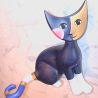 Goebel Rosina Wachtmeister Katze "Fabrizio" 26 cm mit blauen Swarovski-Kristallen NEU