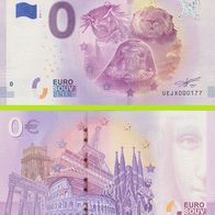 0 Euro Schein Oceanopolis UEJX 2018-1 selten niedrige Nr 189