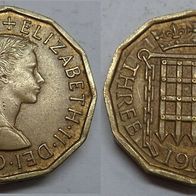 Großbritannien 3 Pence 1964 ## Kof