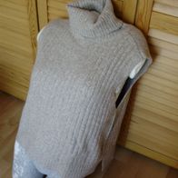 Vila Pullunder Pullover Rolli beige mit Wolle L