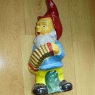 Gartenzwerg Zieharmonika 15 cm 60- er Jahre