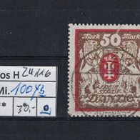 Los H24116: Danzig Mi. 100 yb, gest