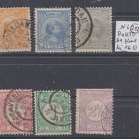 Briefmarken Niederlande 1891 - 7 Marken