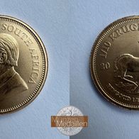 Südafrika Goldmünze 3,39 g. Krügerrand 1/10 Unze 2022 Springbock, vz in Kapsel