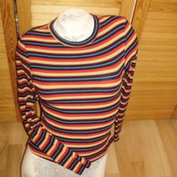 Shirt LA bunte Streifen 97%BW 3% Spandex S