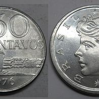 Brasilien 50 Centavos 1976 ## Le1