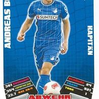 topps MATCH ATTAX Andreas Beck TSG 1899 Hoffenheim 12-13 Wasseralfingen Besiktas