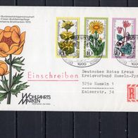 Berlin 1975 Wohlfahrt: Alpenblumen FDC MiNr. 510 - 513 ESST Berlin gelaufen