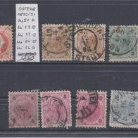 Briefmarken Österreich 1867 - 1891 Kreuzer 10 Marken