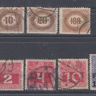 Briefmarken Österreich Portomarken 1894 - 1916