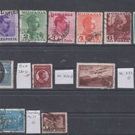 Briefmarken Rumänien 1923 - 1938 12 Werte