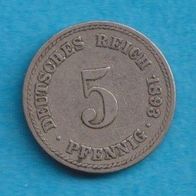 Kaiserreich 5 Pfennig 1893 A
