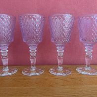 Villeroy & Boch "Retro Country" - 4 x Rotweinglas mauve TOPzustand!