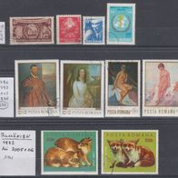 Briefmarken Rumänien Sondermarken Lot 10 Marken
