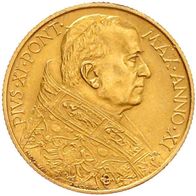 Vatikan Goldmünze 8,80 g. Papst PIUS XI. 100 Lire 1932 stehender Jesus, vz