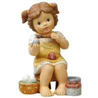 Goebel Nina & Marco "Viele bunte Ostereier" 9,5 cm Frühlingszeit 2013 Bemalen NEU OVP