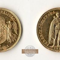 Ungarn Goldmünze 3,38 g Kaiser Franz Joseph I., 10 Kronen 1911