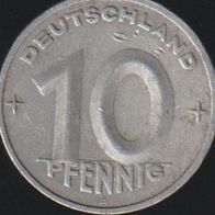 1949 DDR 10 Pfennig vorzüglich (vz)
